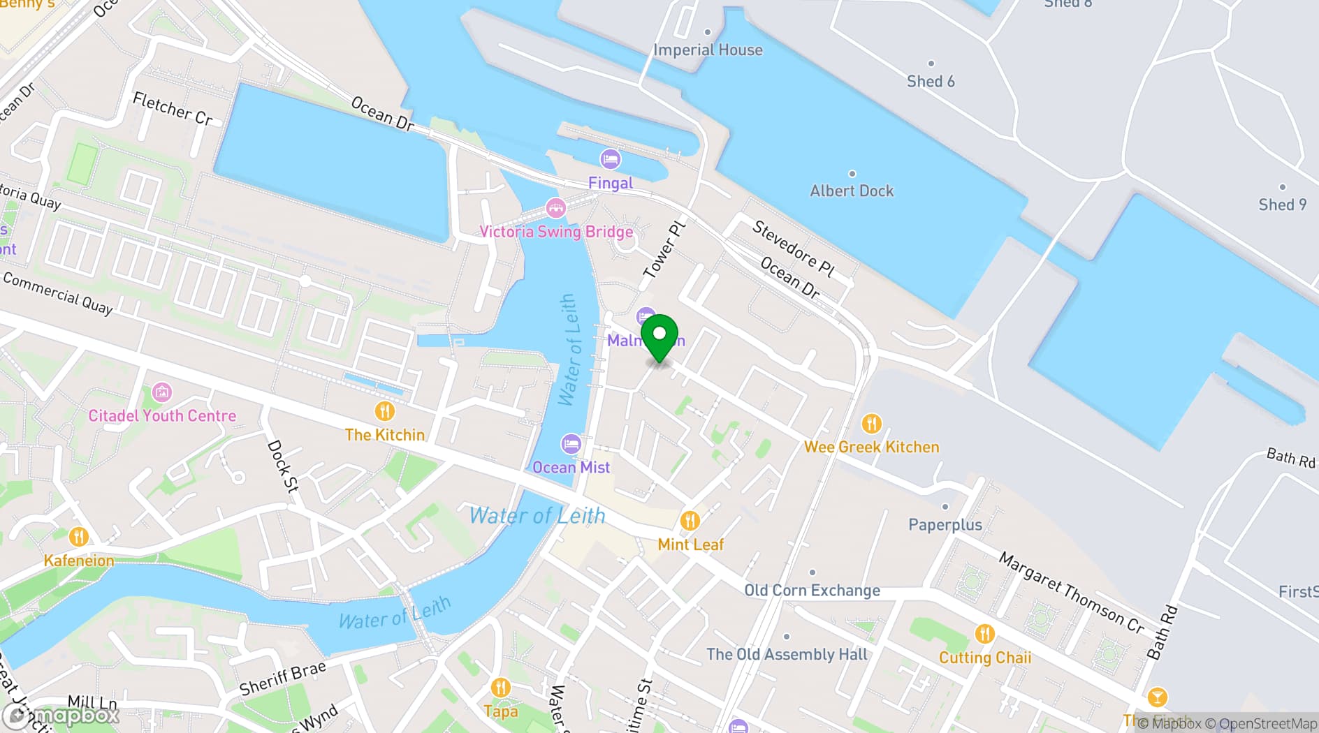 Map showing Moonwake Taproom