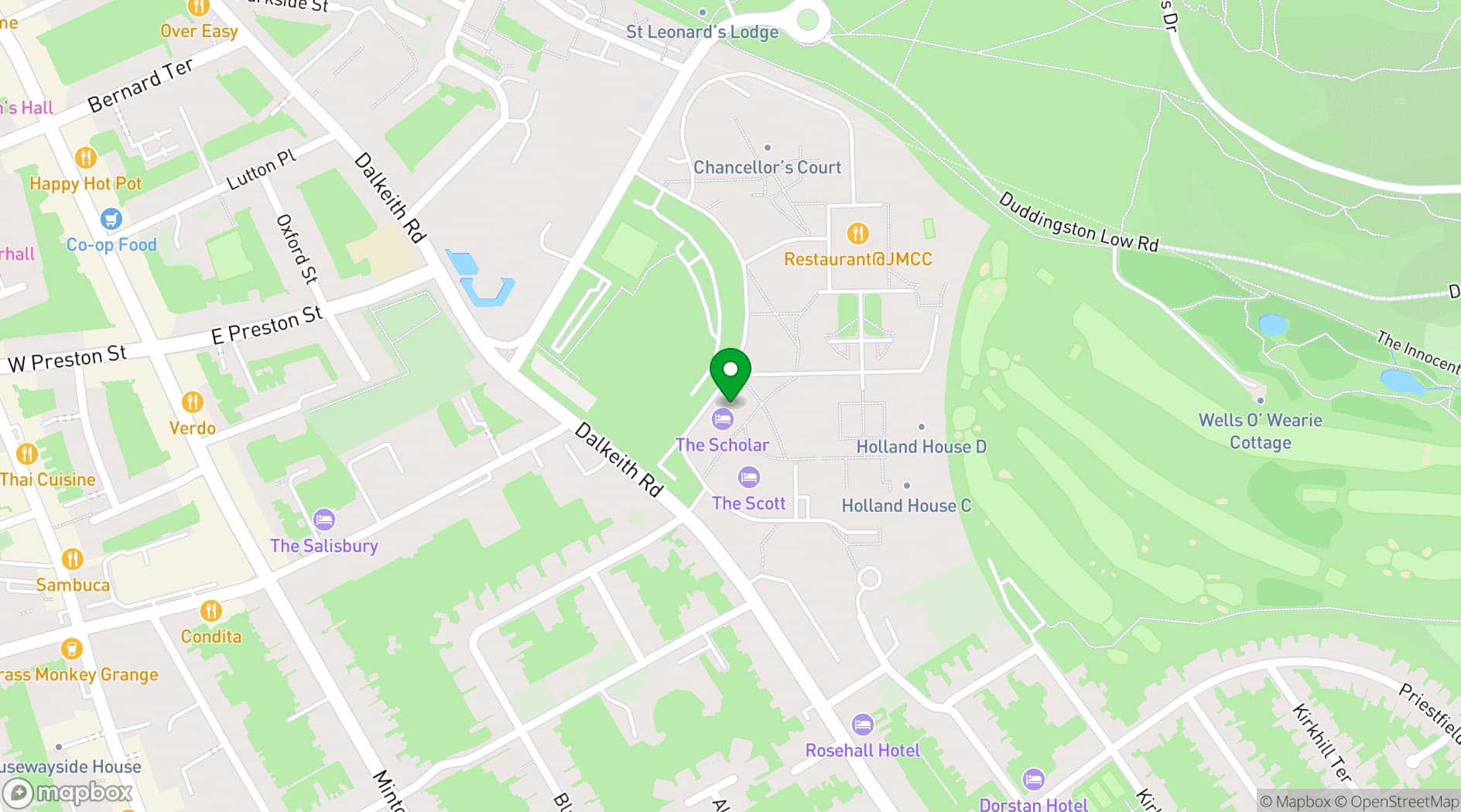 Map showing The Scholar