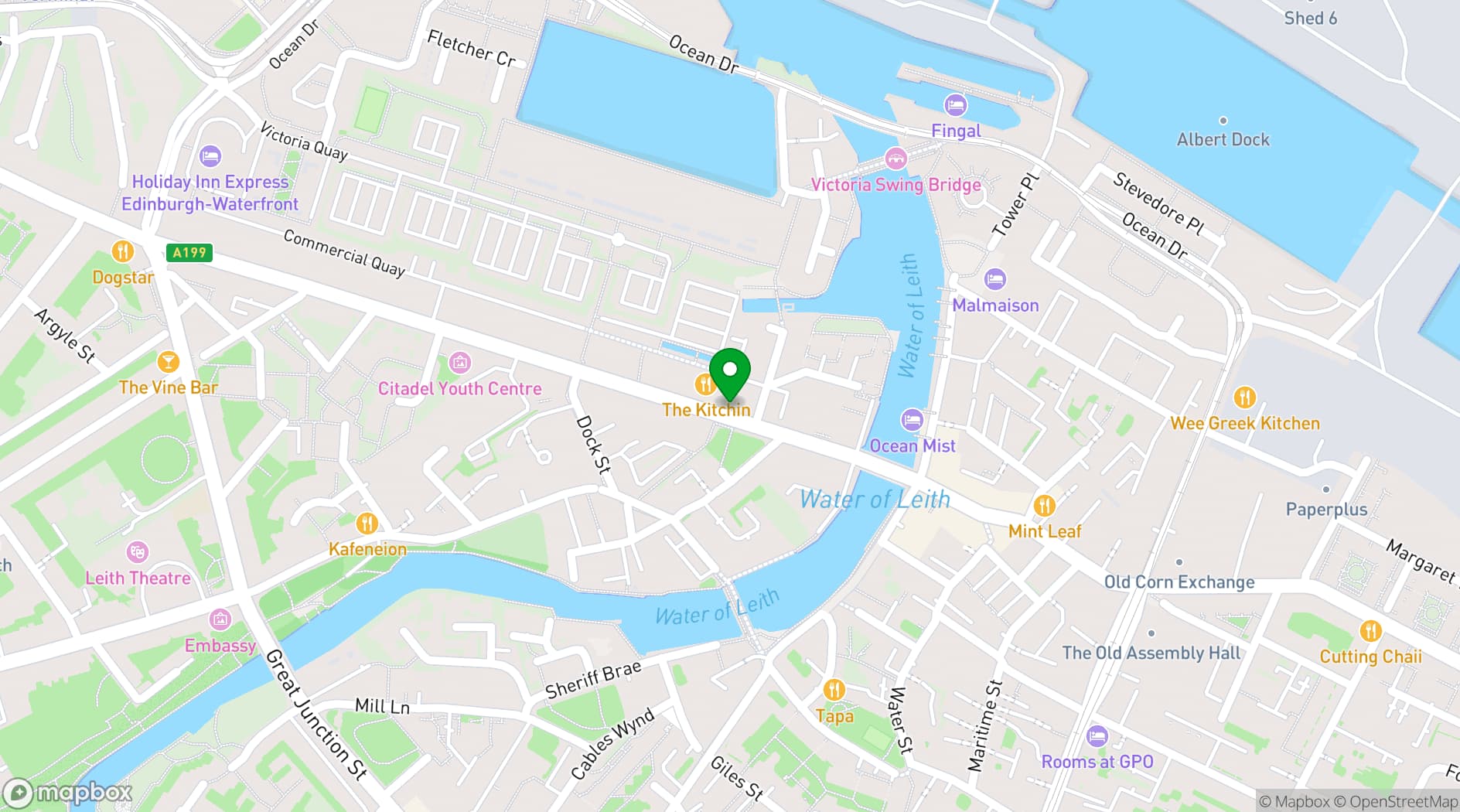 Map showing Season Quayside
