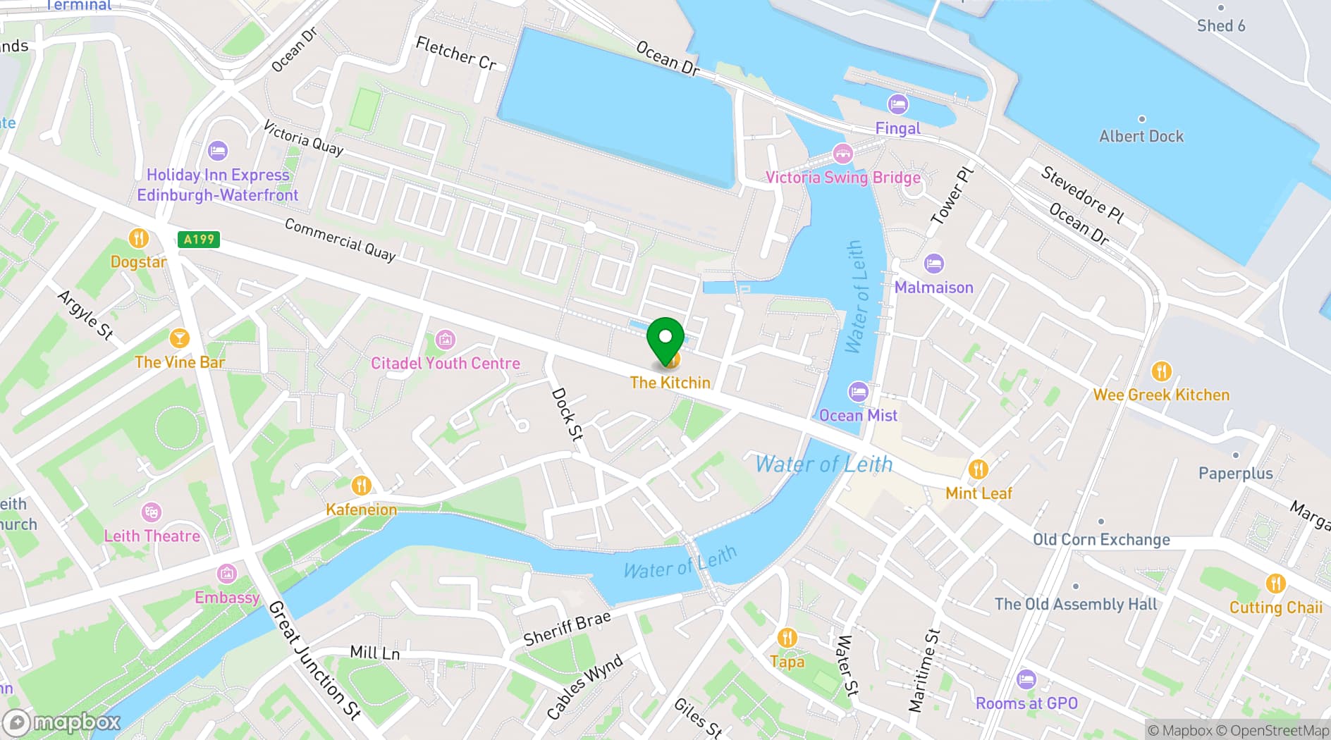 Map showing The Kitchin