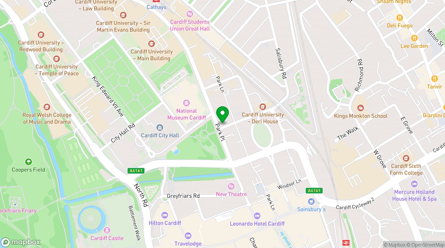 Map showing Meet Space, St Andrews Place