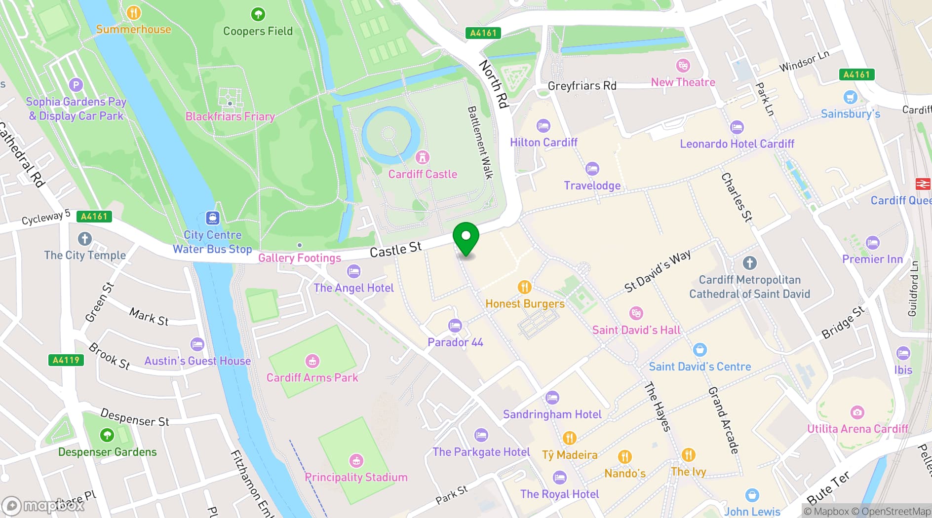 Map showing The Welsh House