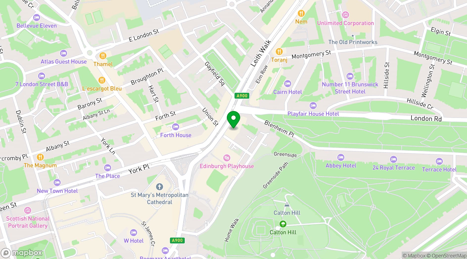 Map showing The Lantern Room