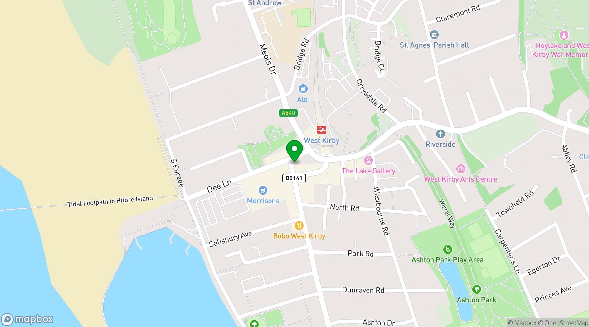 Map showing Black Lodge Brewery Taproom