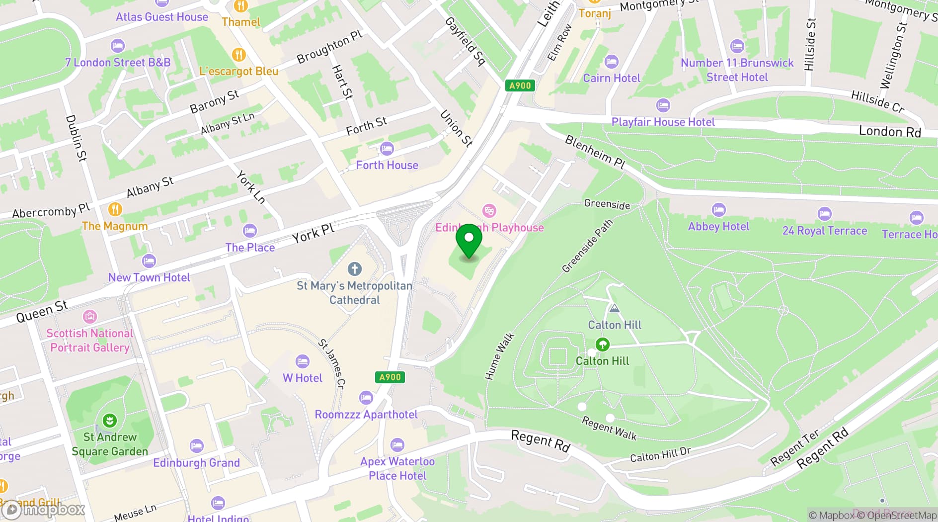 Map showing Boom Battle Bar Edinburgh