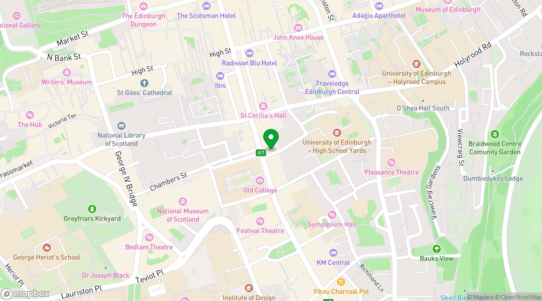 Map showing Royal Oak Folk