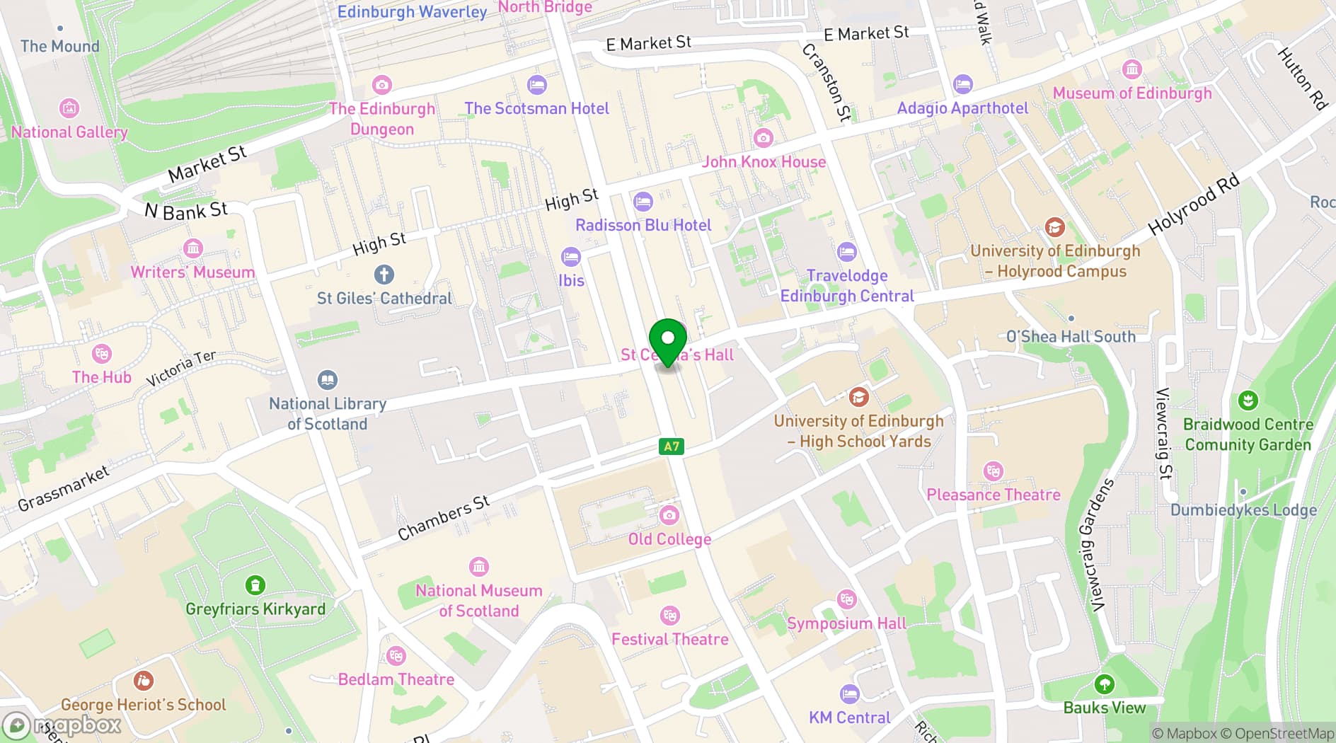 Map showing The Rowantree