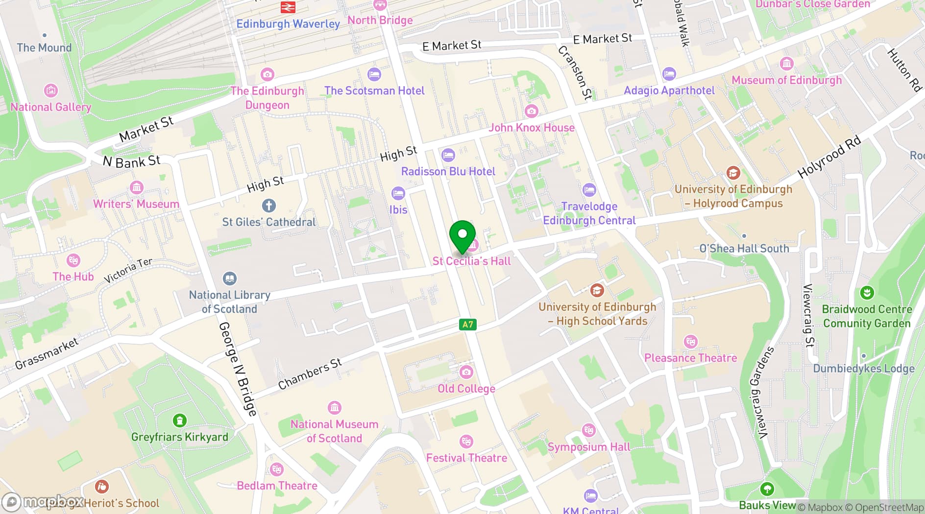Map showing Bannermans Bar