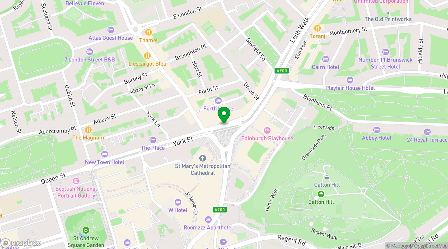 Map showing Foreplay Crazy Golf Edinburgh