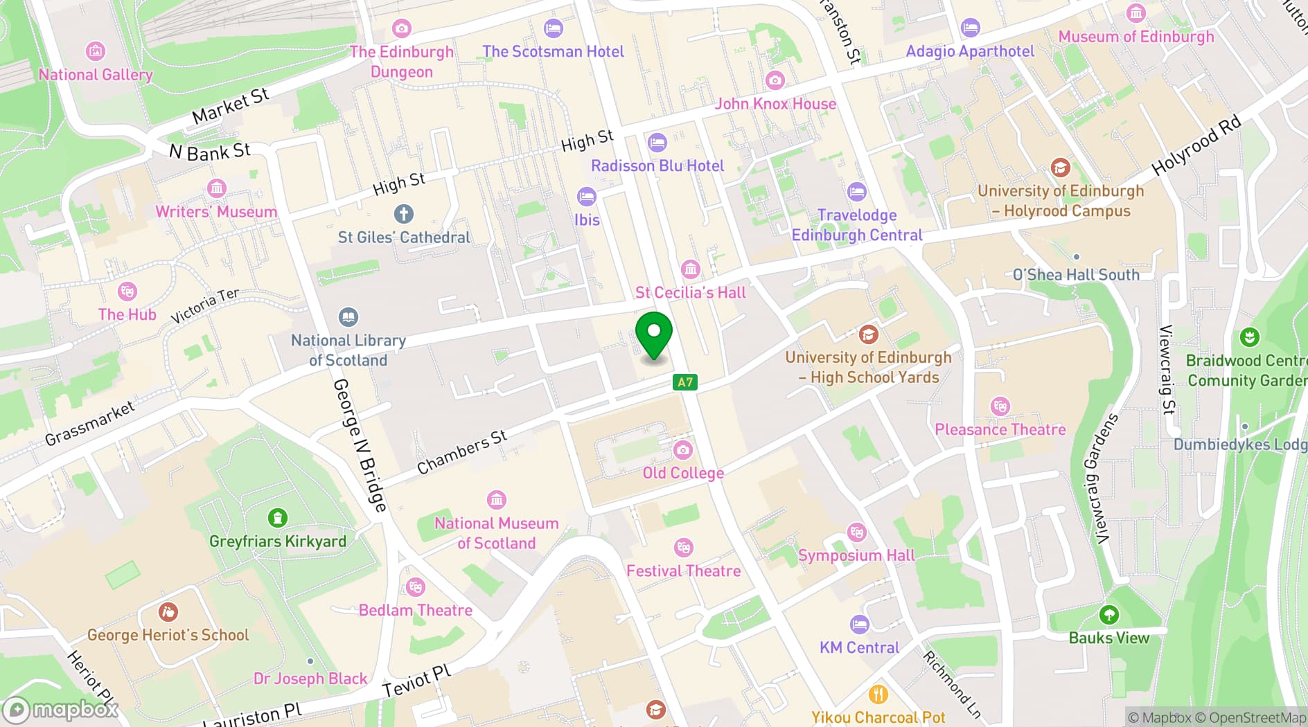 Map showing The Jazz Bar
