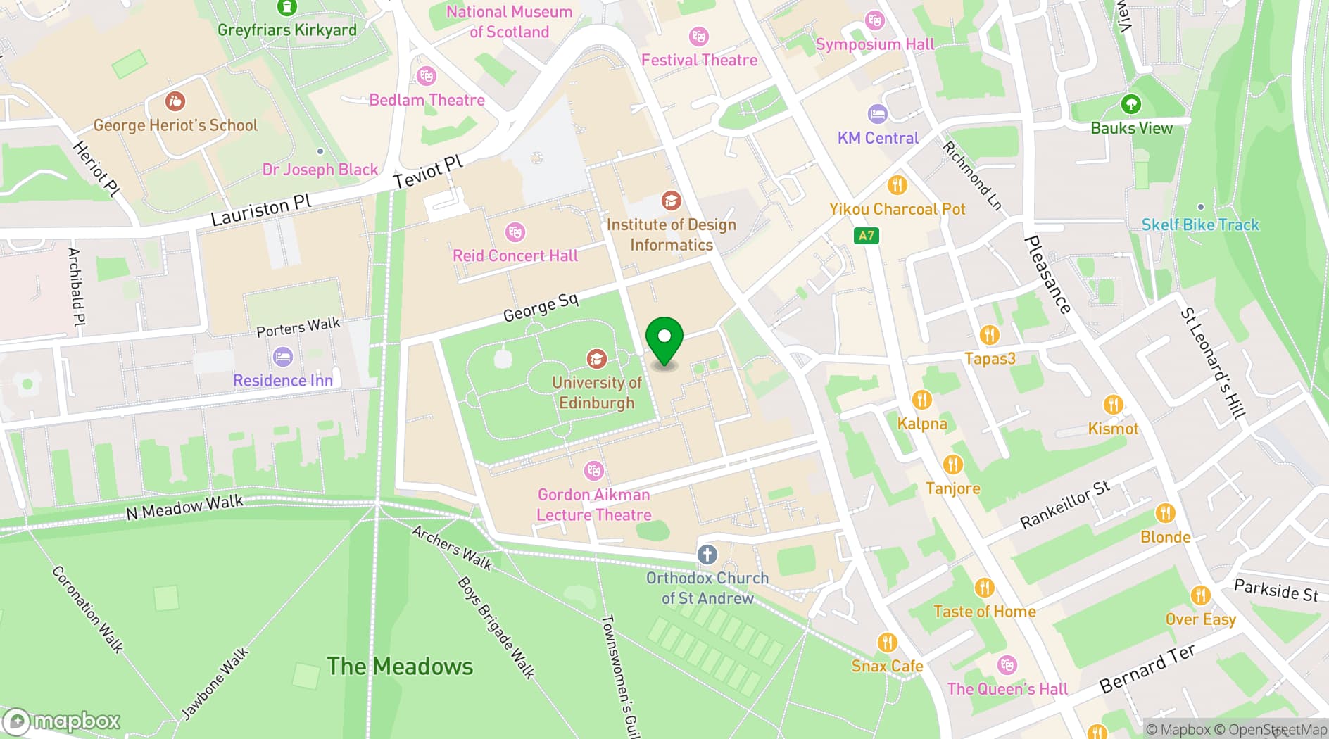 Map showing 50 George Square