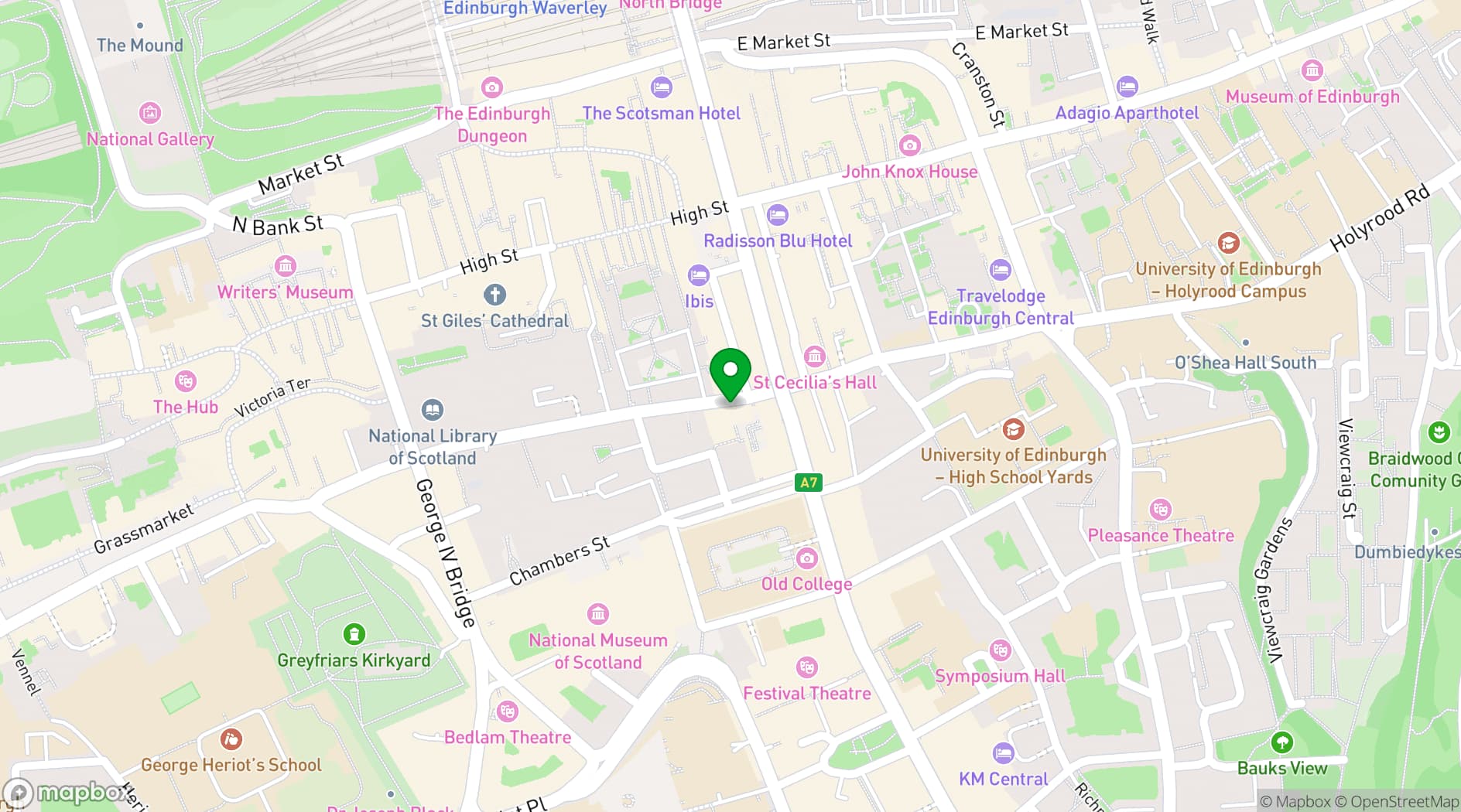 Map showing La Belle Angele