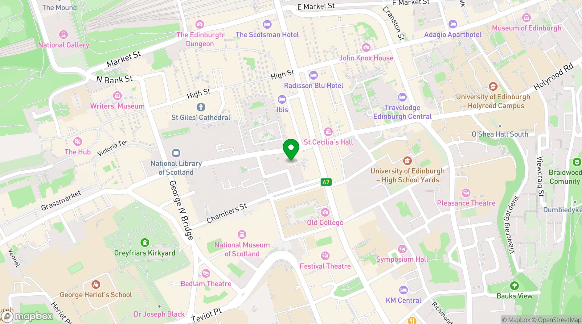 Map showing The Mash House