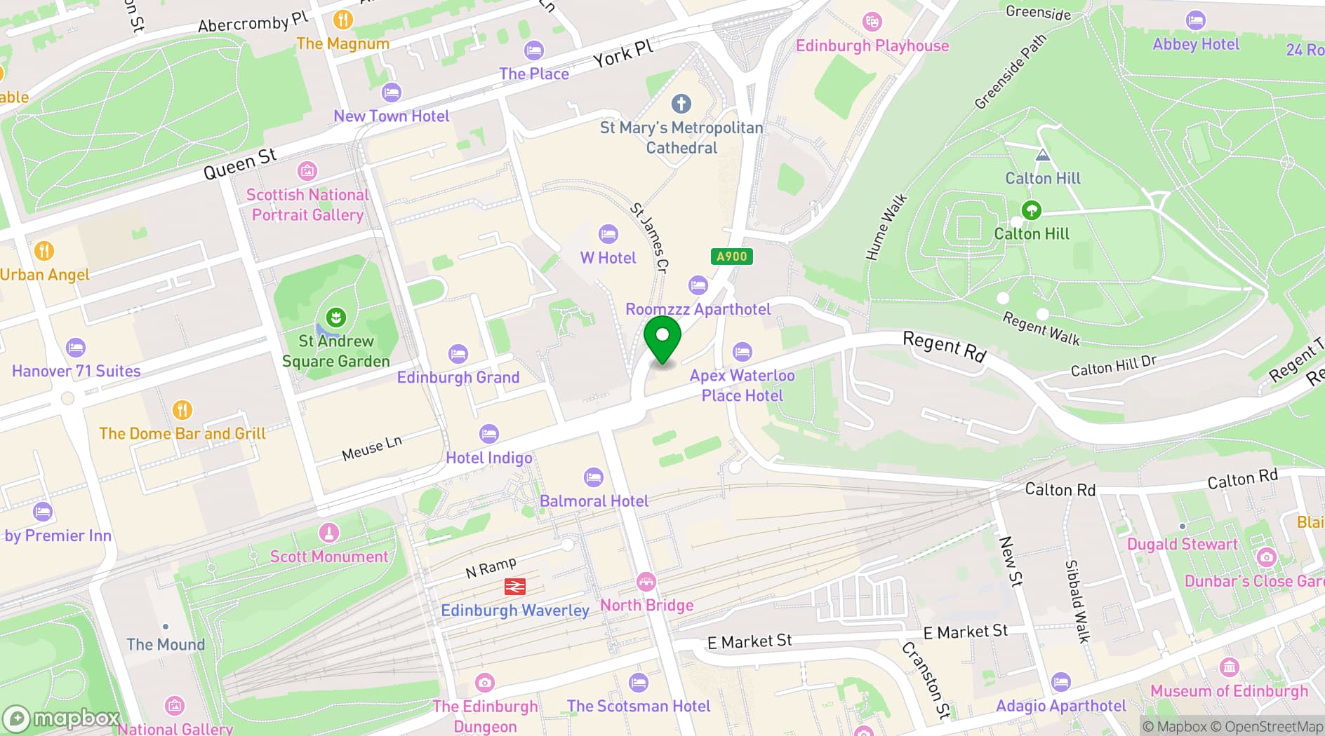 Map showing Vue Edinburgh - Omni Centre