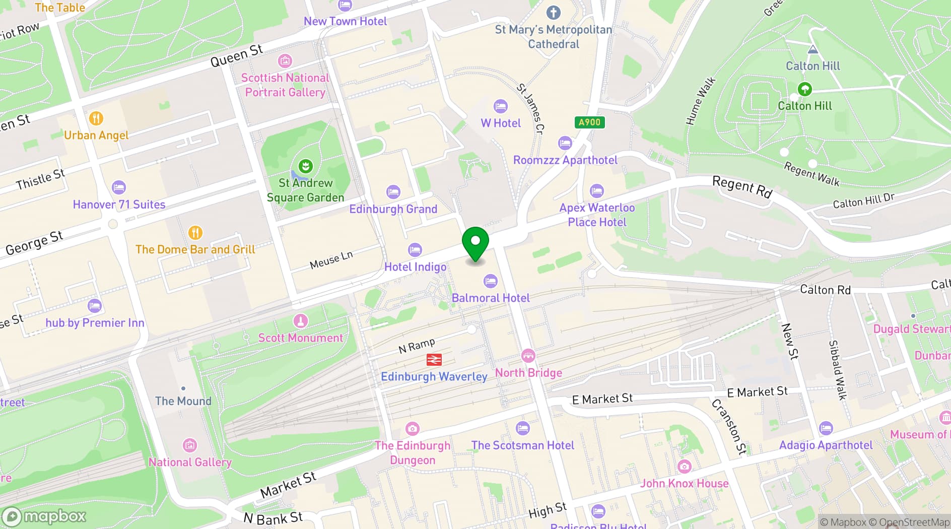 Map showing The Balmoral Hotel