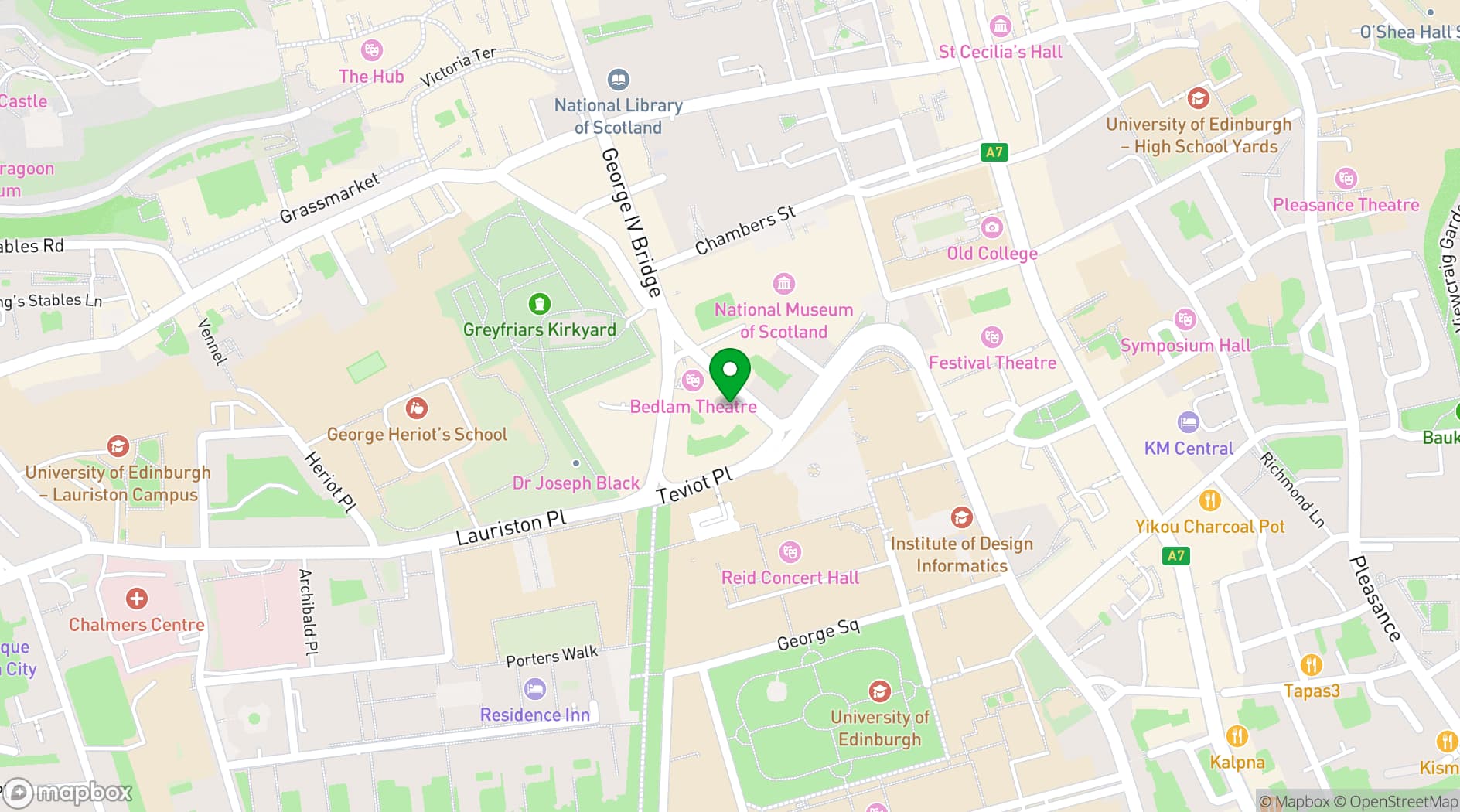 Map showing Hotel du Vin Edinburgh