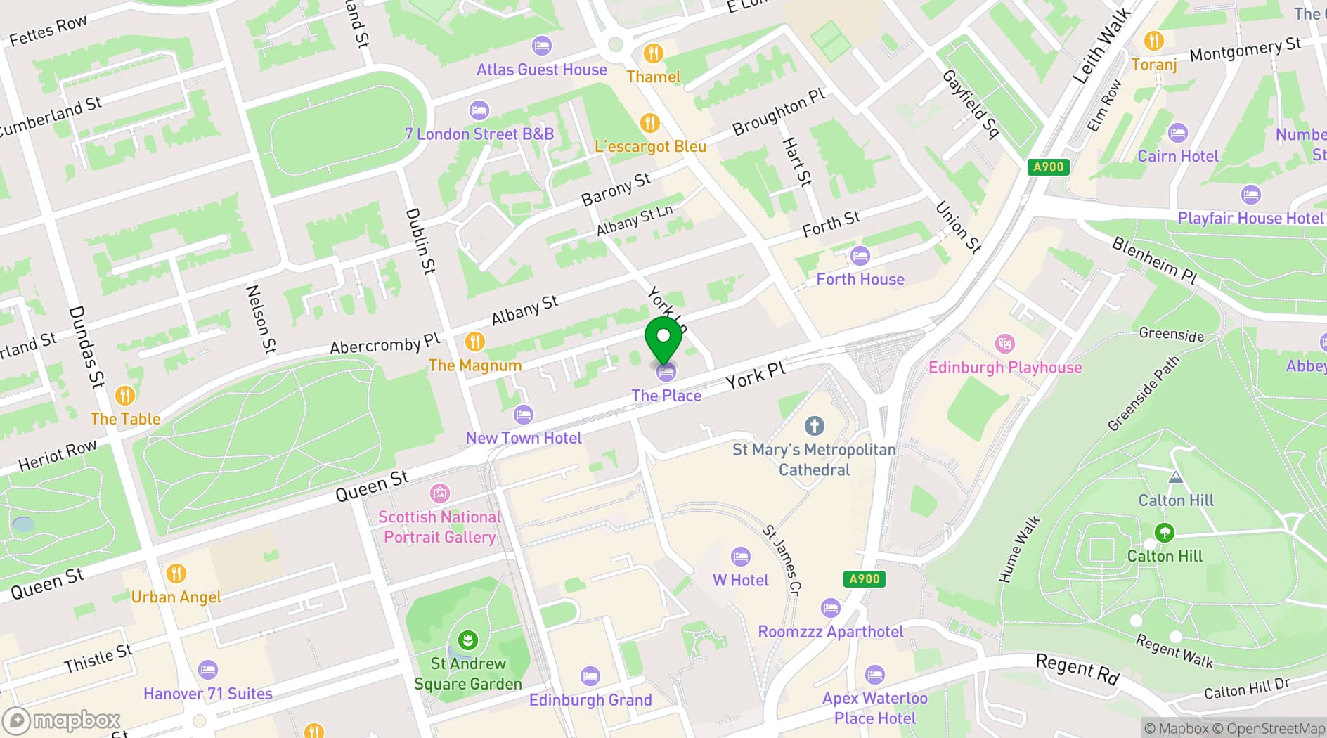 Map showing The Place Hotel