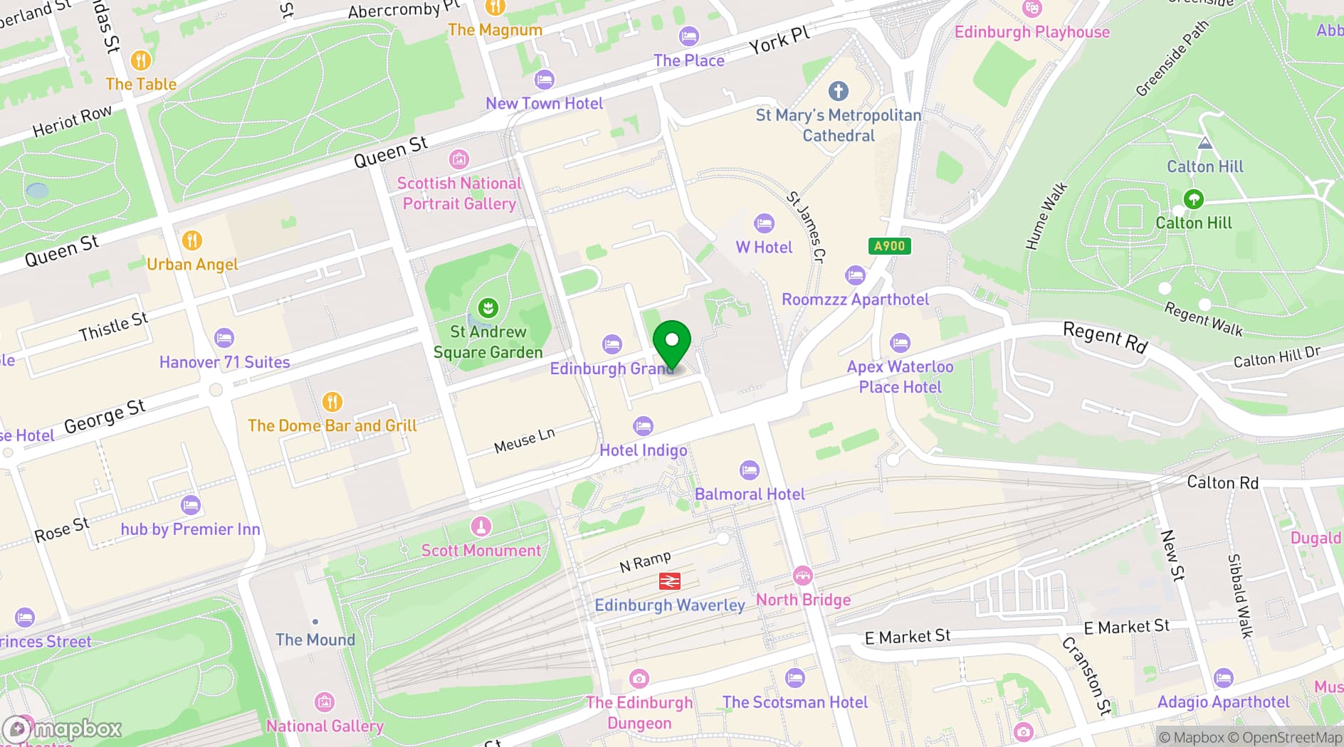 Map showing BORO - Edinburgh