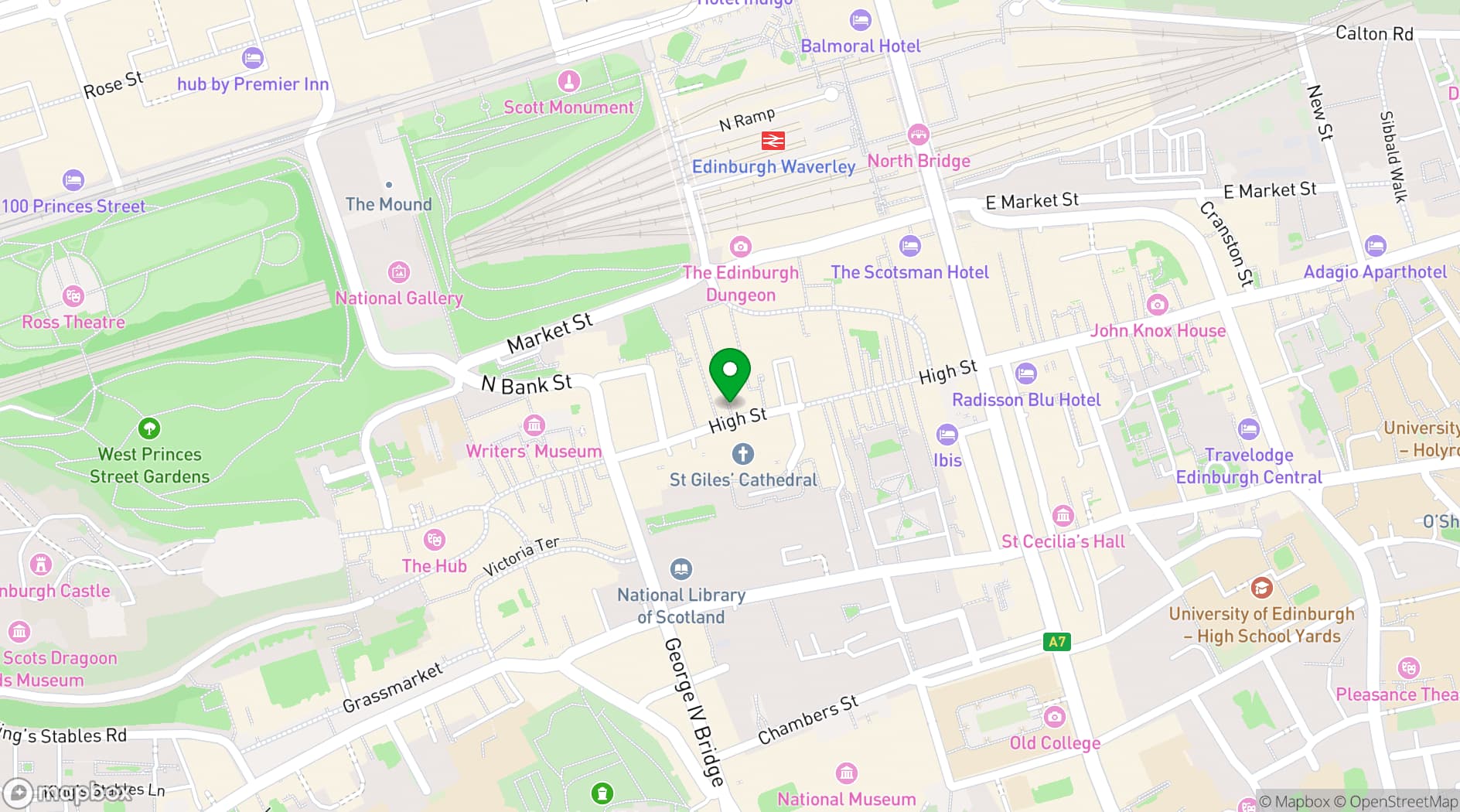 Map showing Angels with Bagpipes