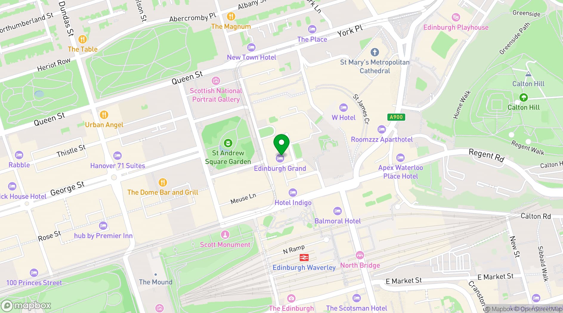 Map showing The Register Club