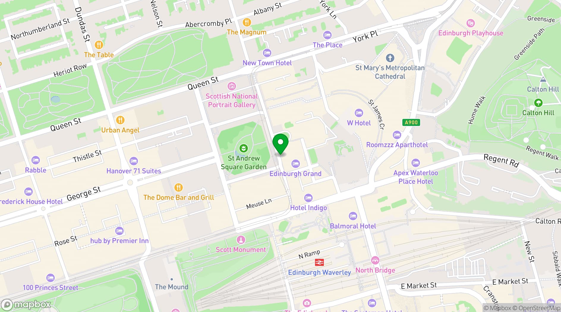 Map showing Cheval The Edinburgh Grand