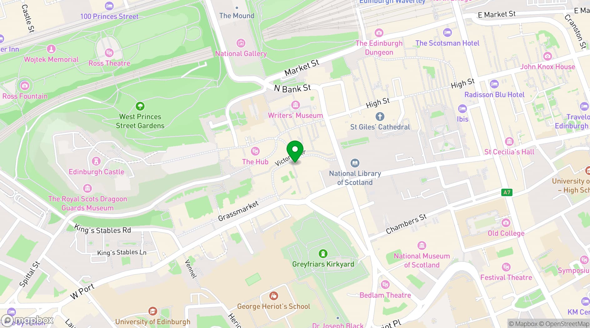 Map showing The Liquid Room