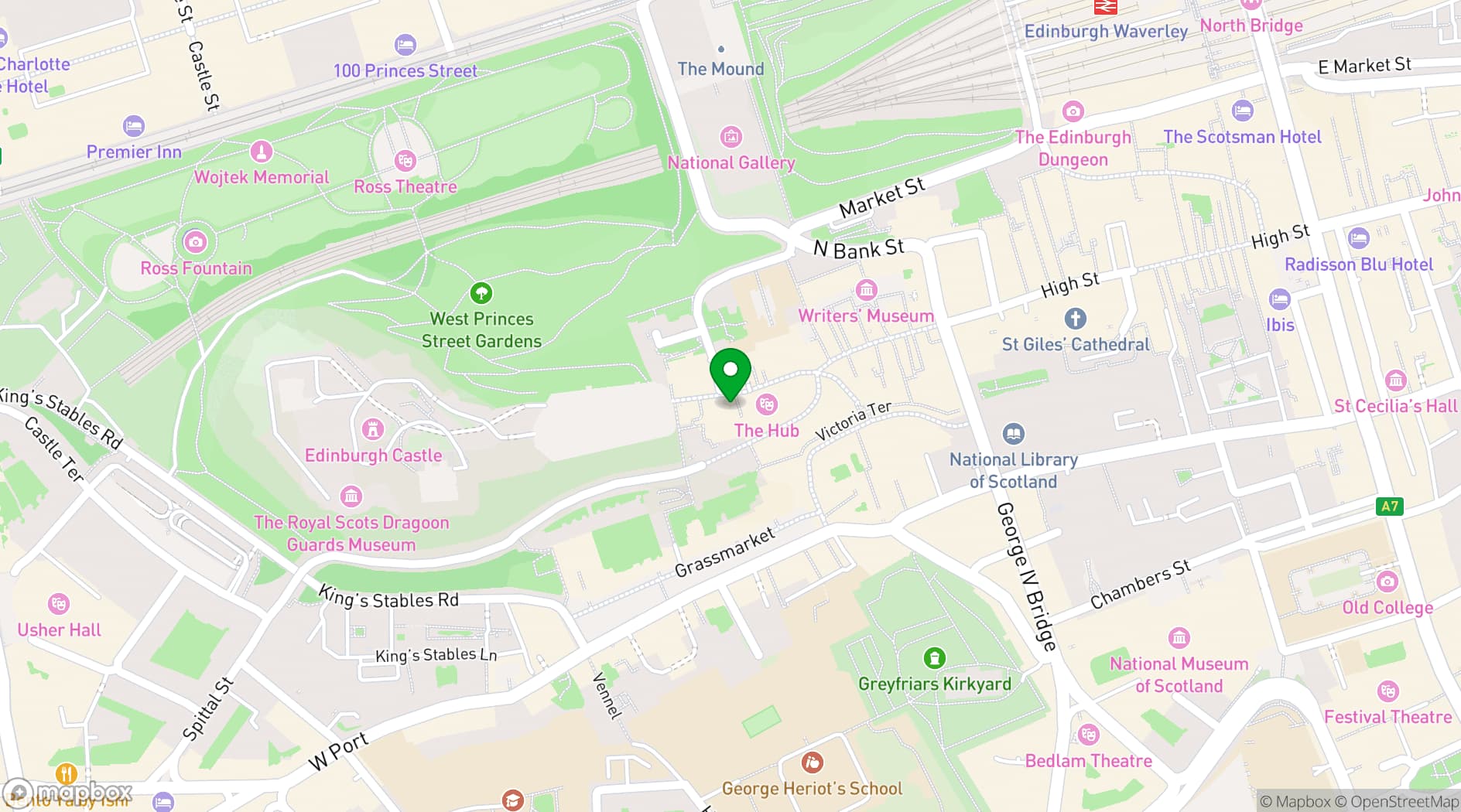 Map showing The Witchery