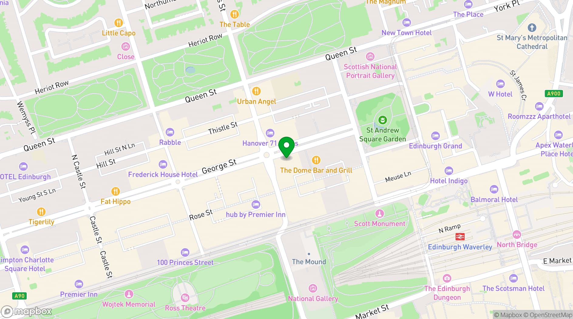 Map showing  The Royal Society of Edinburgh