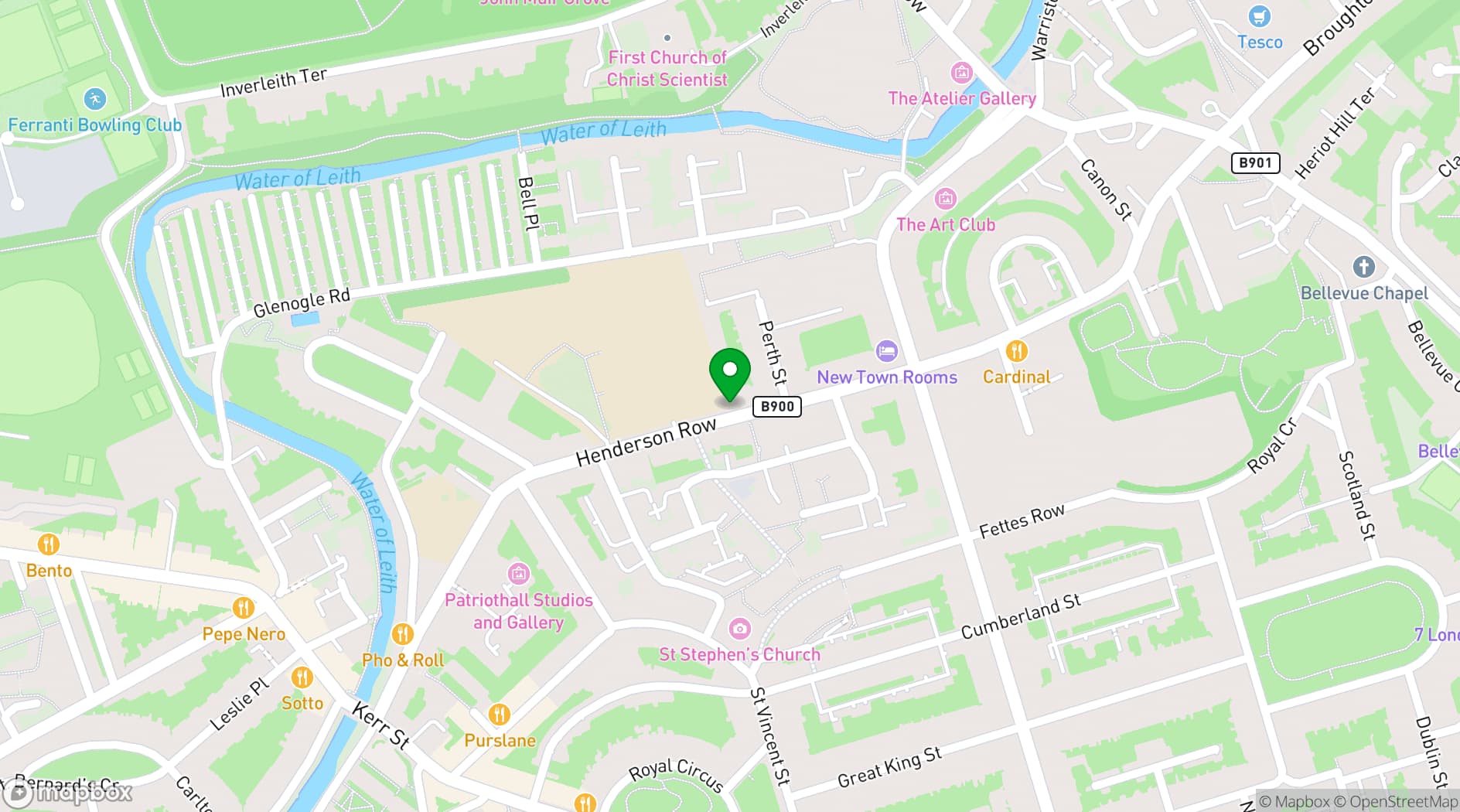 Map showing The Edinburgh Academy