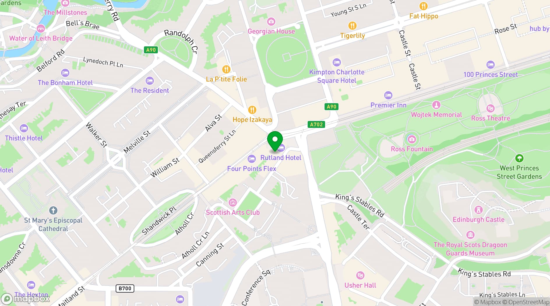 Map showing Ghillie Dhu