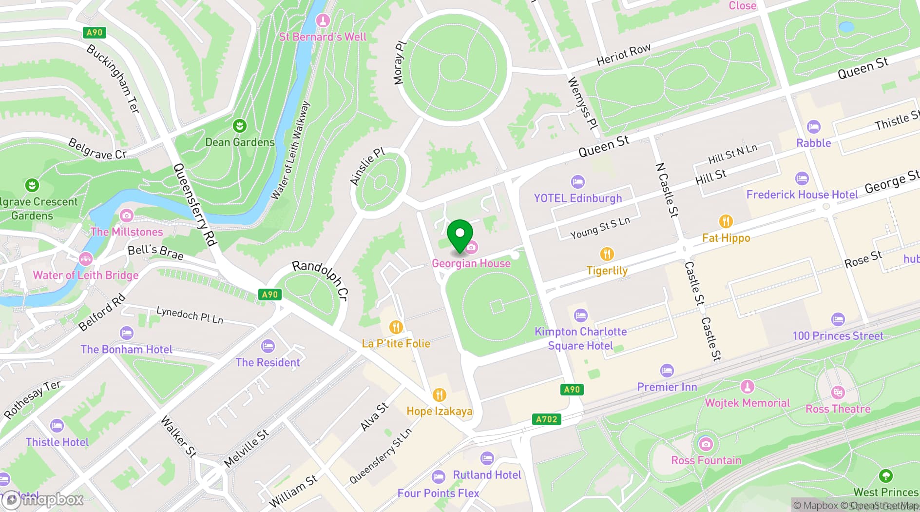 Map showing The Georgian House