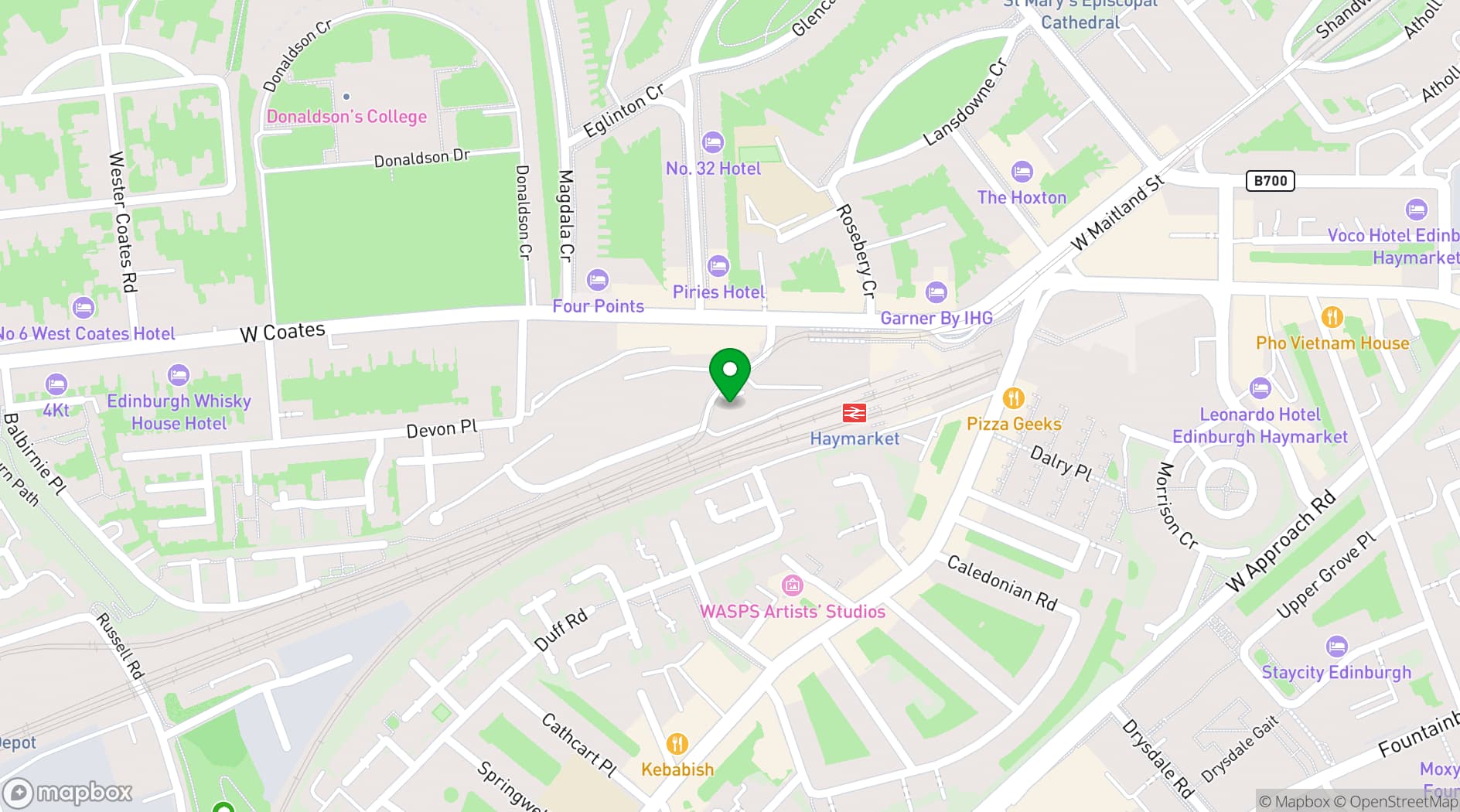 Map showing COSLA Conference Centre