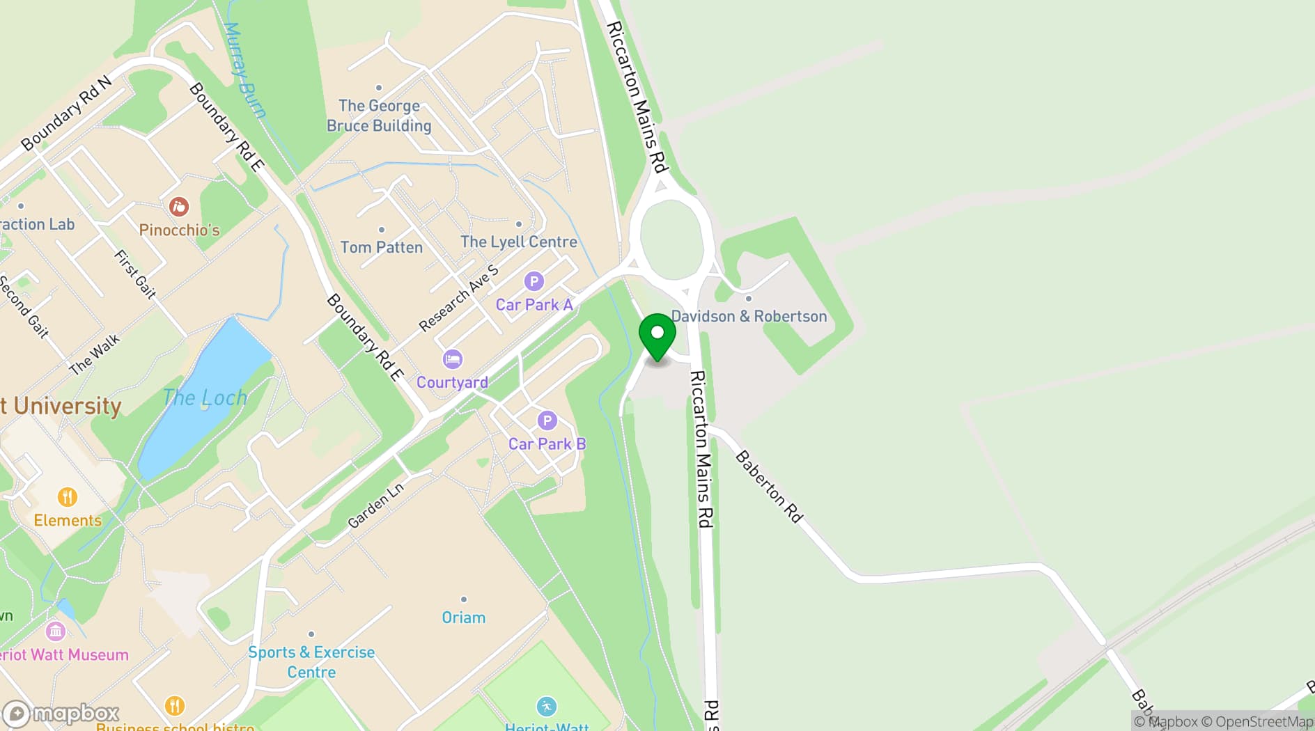 Map showing Courtyard By Marriott Edinburgh West Hotel