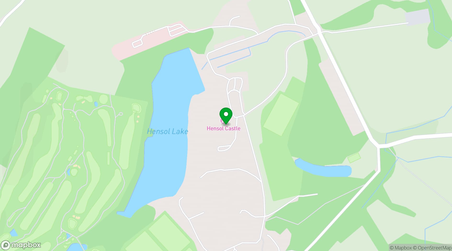 Map showing Hensol Castle