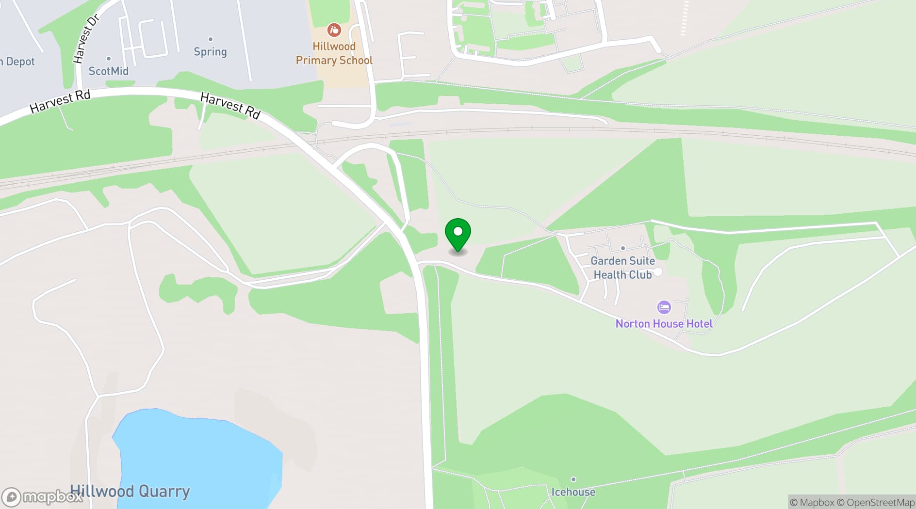 Map showing Norton House Hotel & Spa