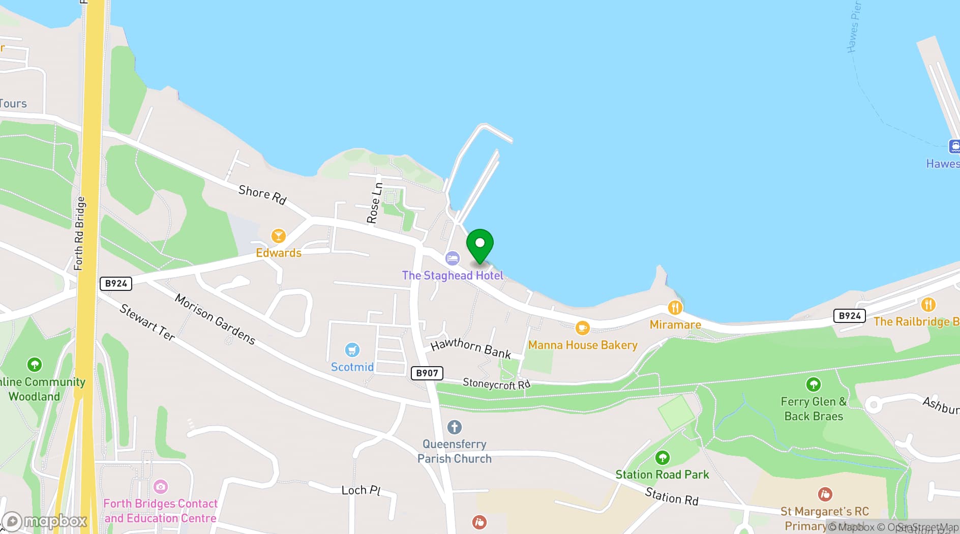 Map showing Orocco Pier