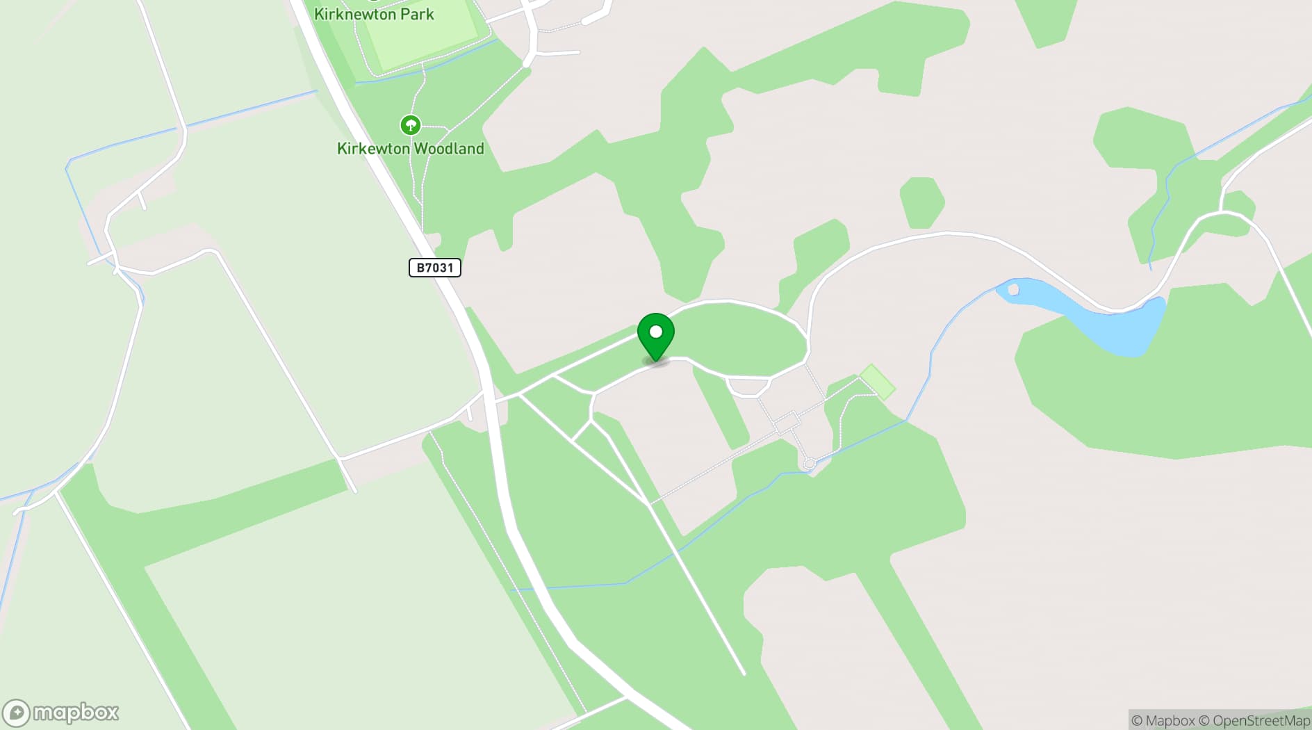 Map showing Kirknewton Stables