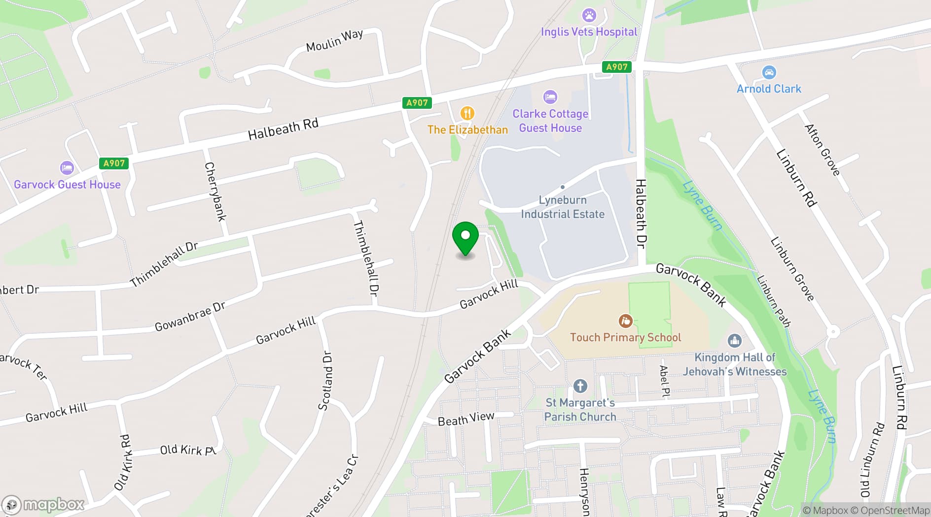 Map showing Vine Conference Centre
