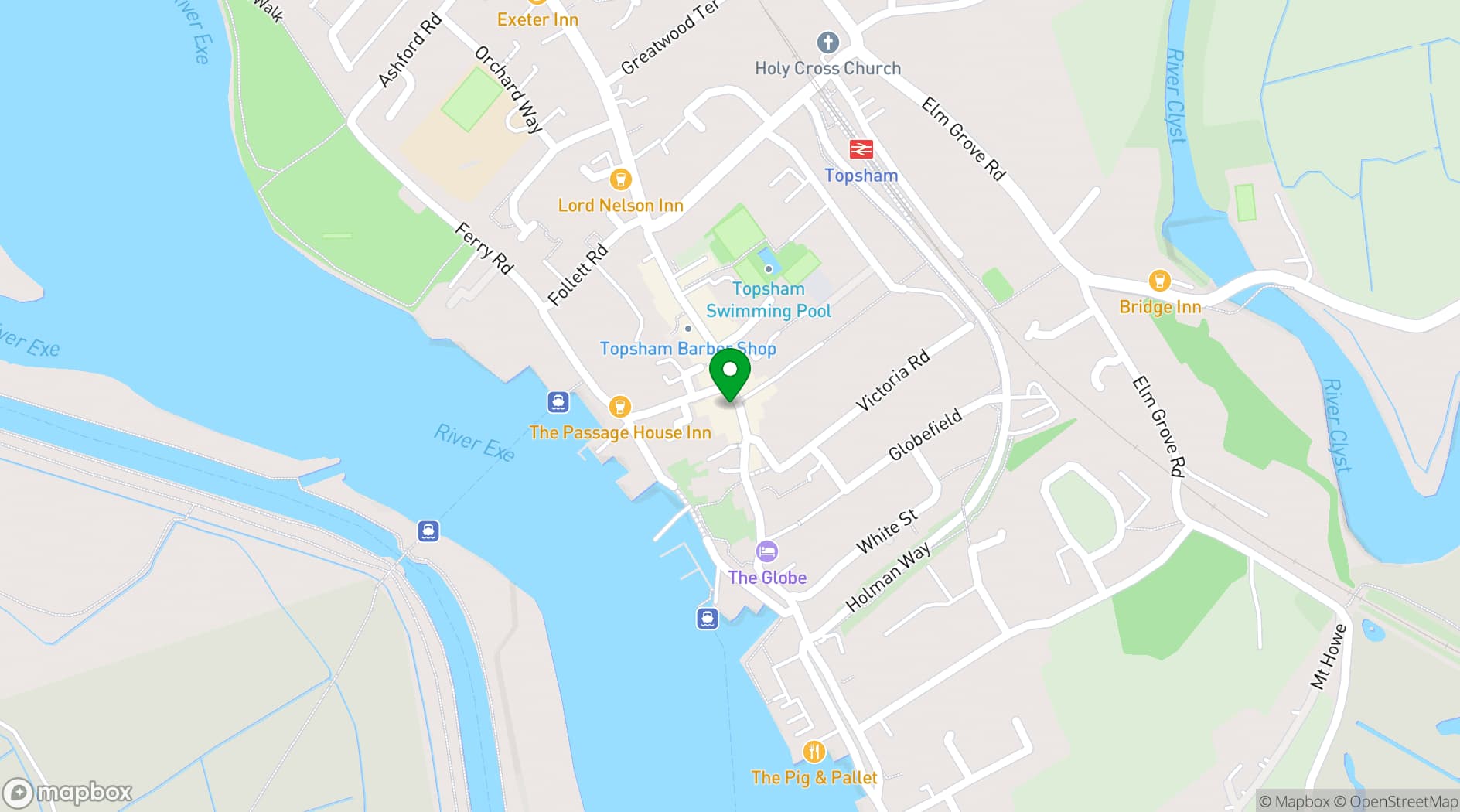 Map showing The Salutation Inn