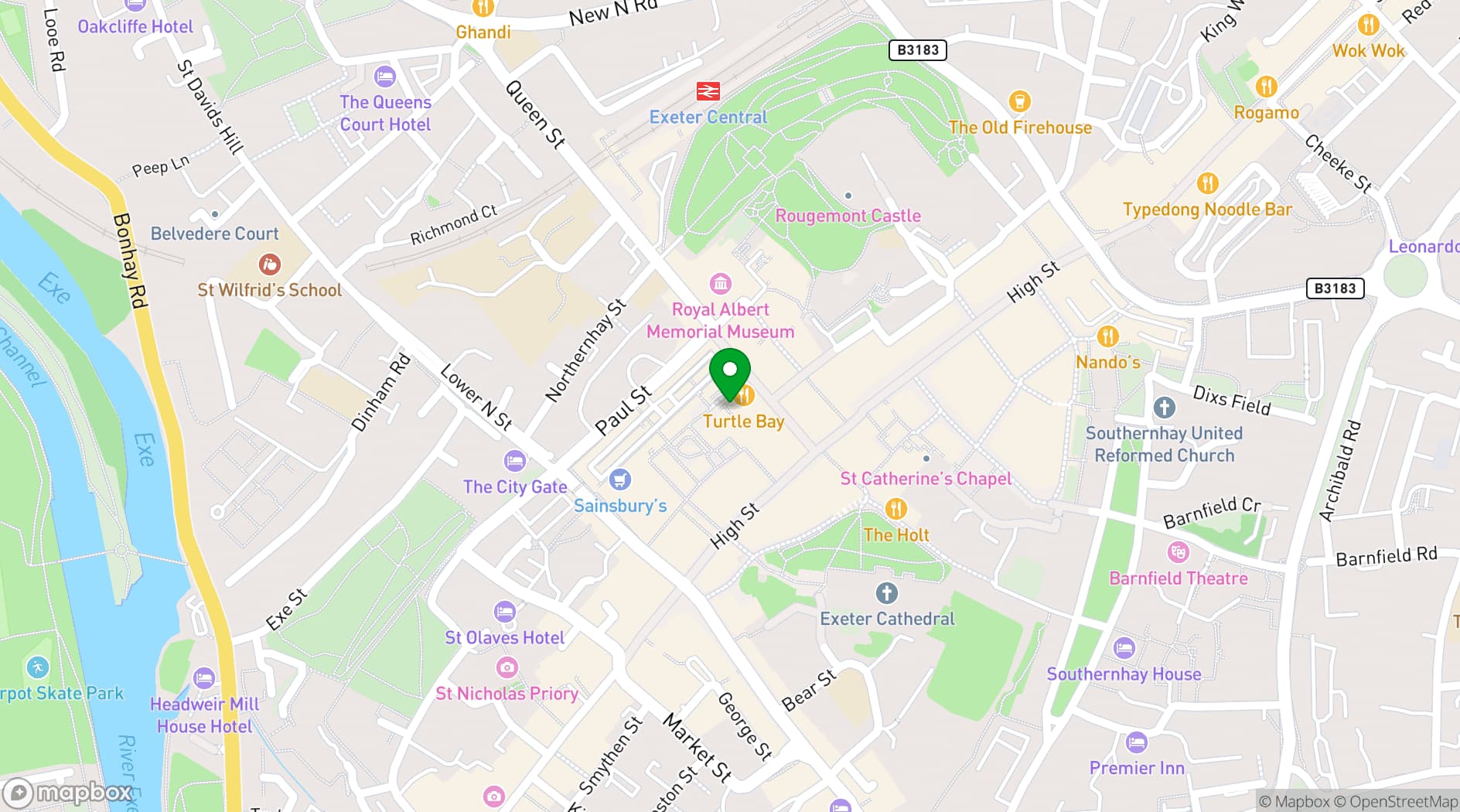 Map showing The Terrace
