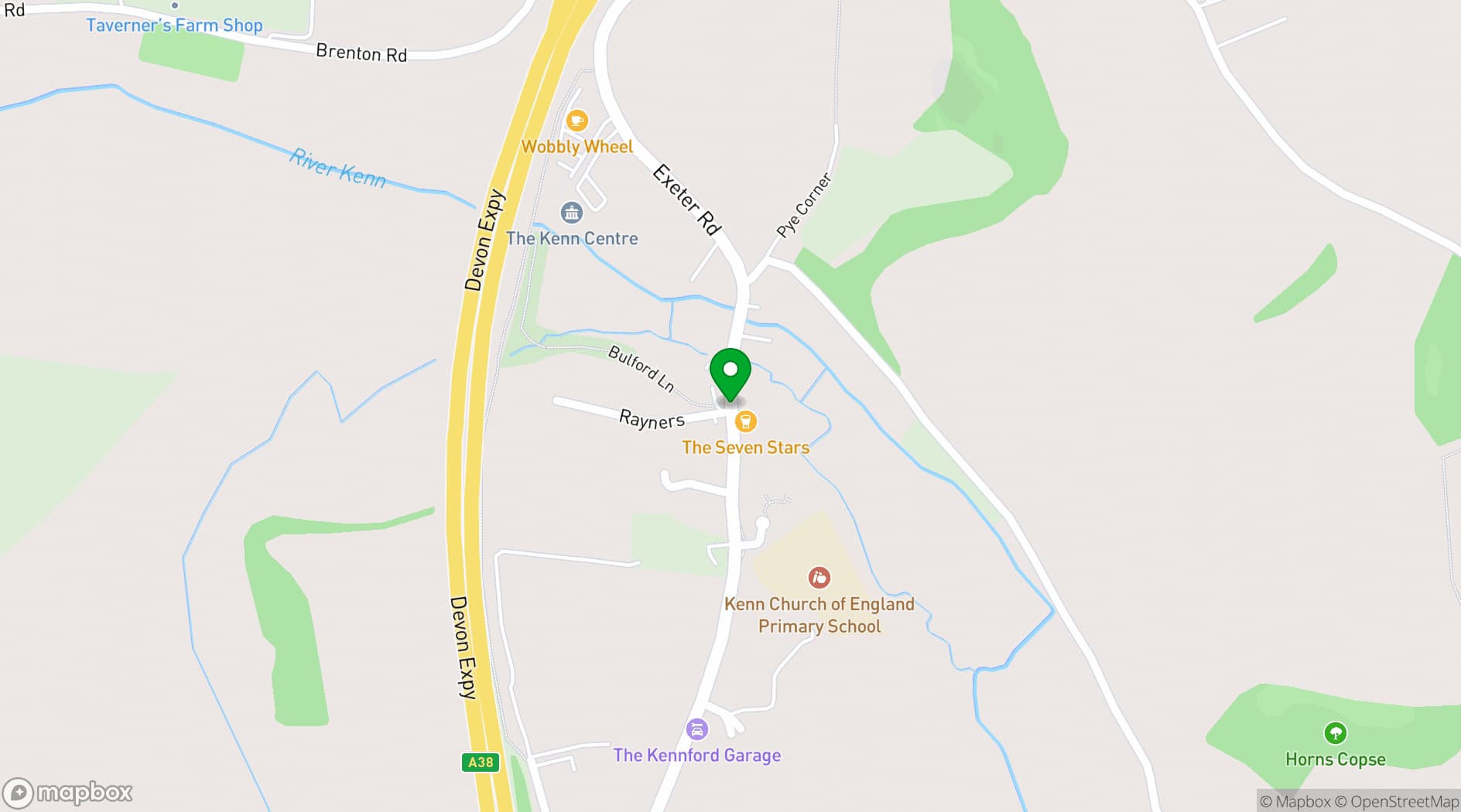 Map showing Exeter Racecourse 
