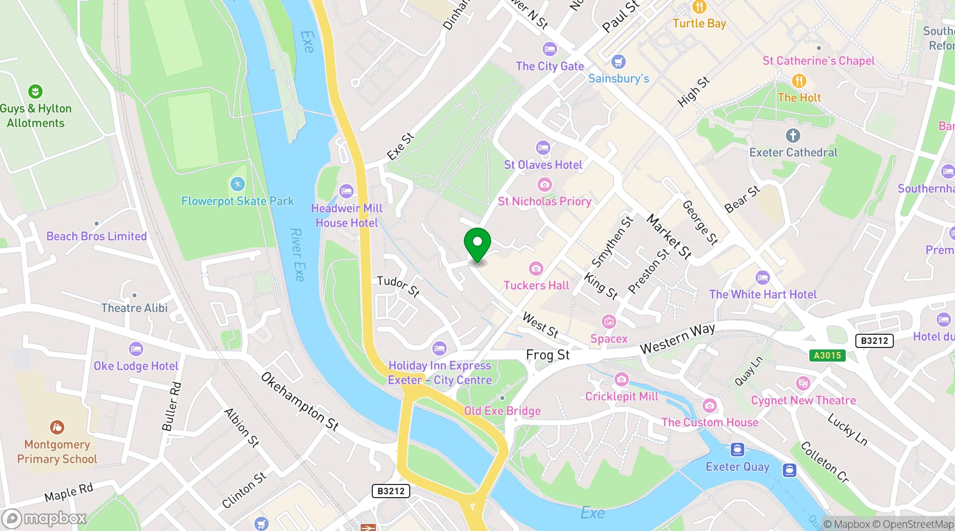 Map showing Exeter Picturehouse