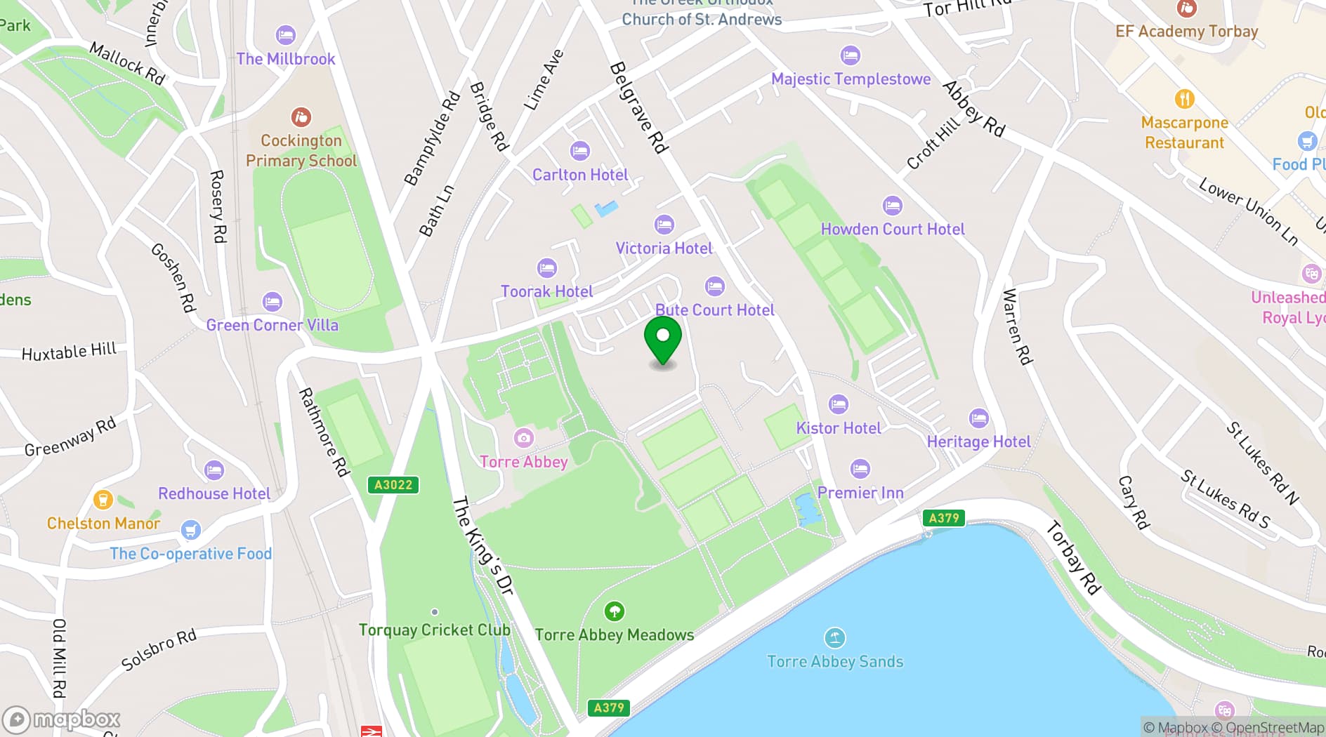 Map showing Riviera International Centre