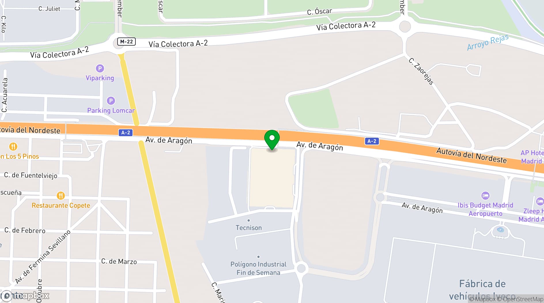 Map showing Centro de Congresos Príncipe Felipe