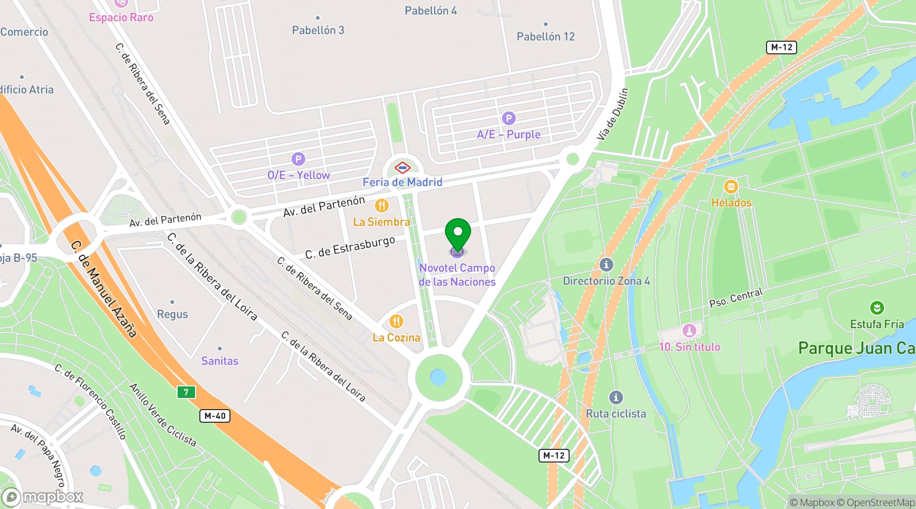 Map showing IFEMA MADRID