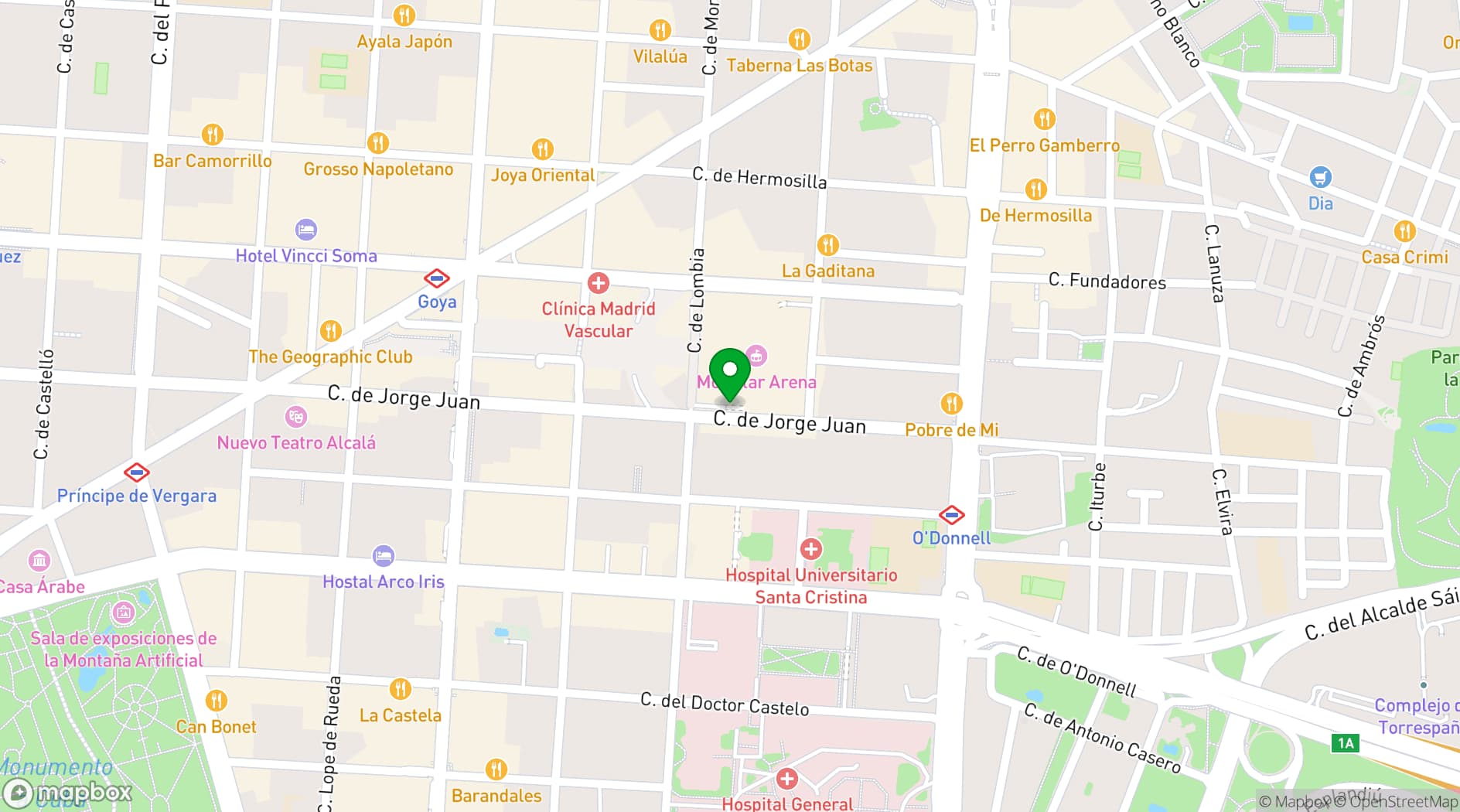 Map showing Truss Madrid