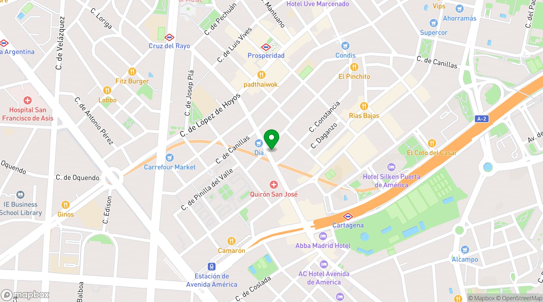 Map showing Zenit The Studio