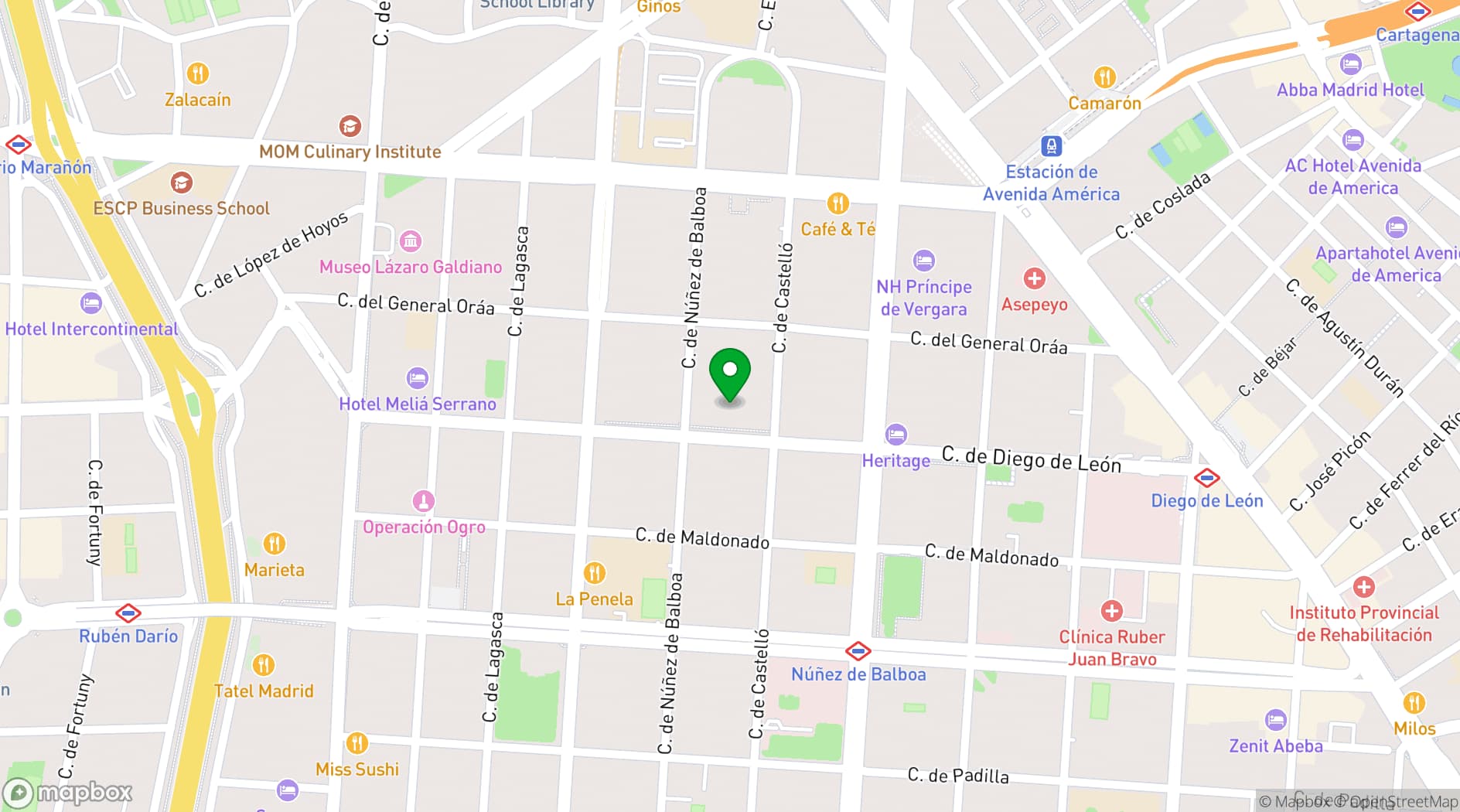 Map showing Espacio Maldonado
