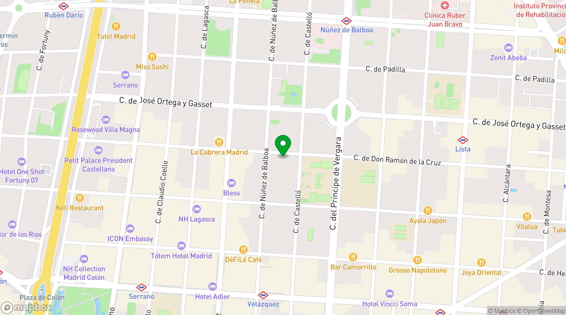 Map showing LOOM Salamanca