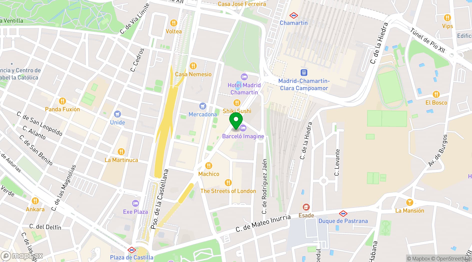 Map showing Barceló Imagine